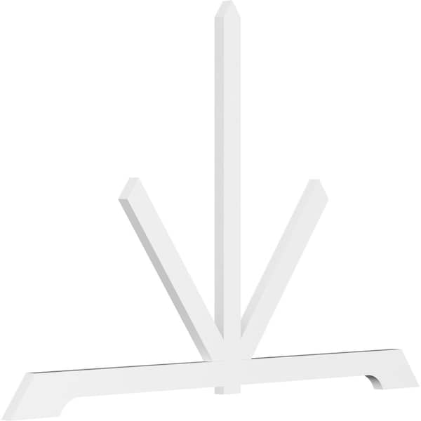 Ekena Millwork Vanguard Architectural Grade PVC Gable Bracket, 96"W x 64"H x 2"D x 4"F, 16/12 Pitch GBP096X64X0204VAN00 - main